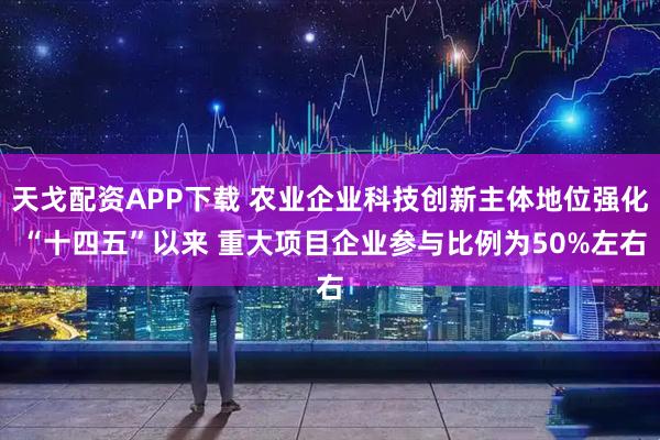 天戈配资APP下载 农业企业科技创新主体地位强化 “十四五”以来 重大项目企业参与比例为50%左右